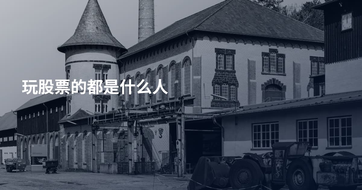 玩股票的都是什么人