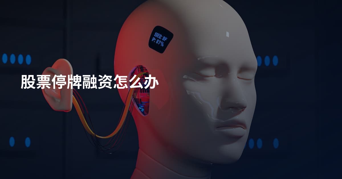 股票停牌融资怎么办