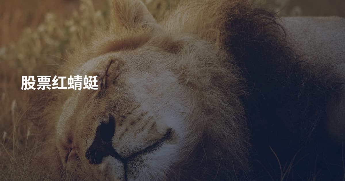 股票红蜻蜓