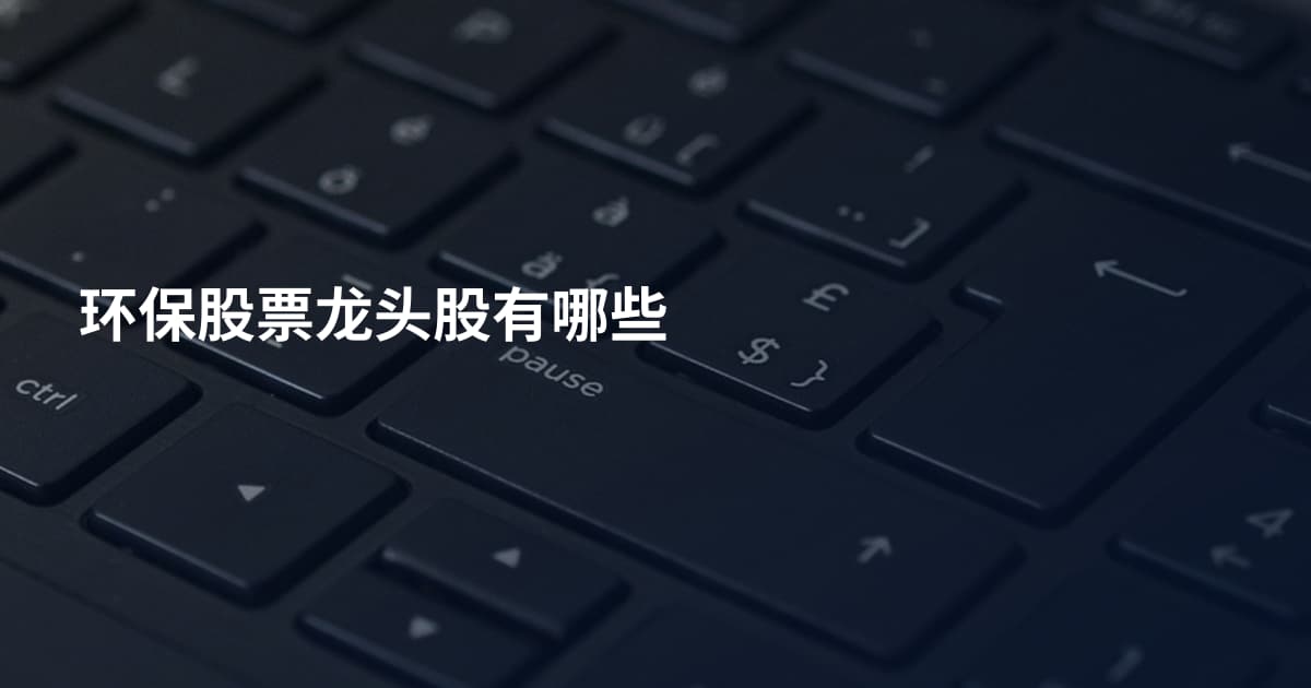环保股票龙头股有哪些