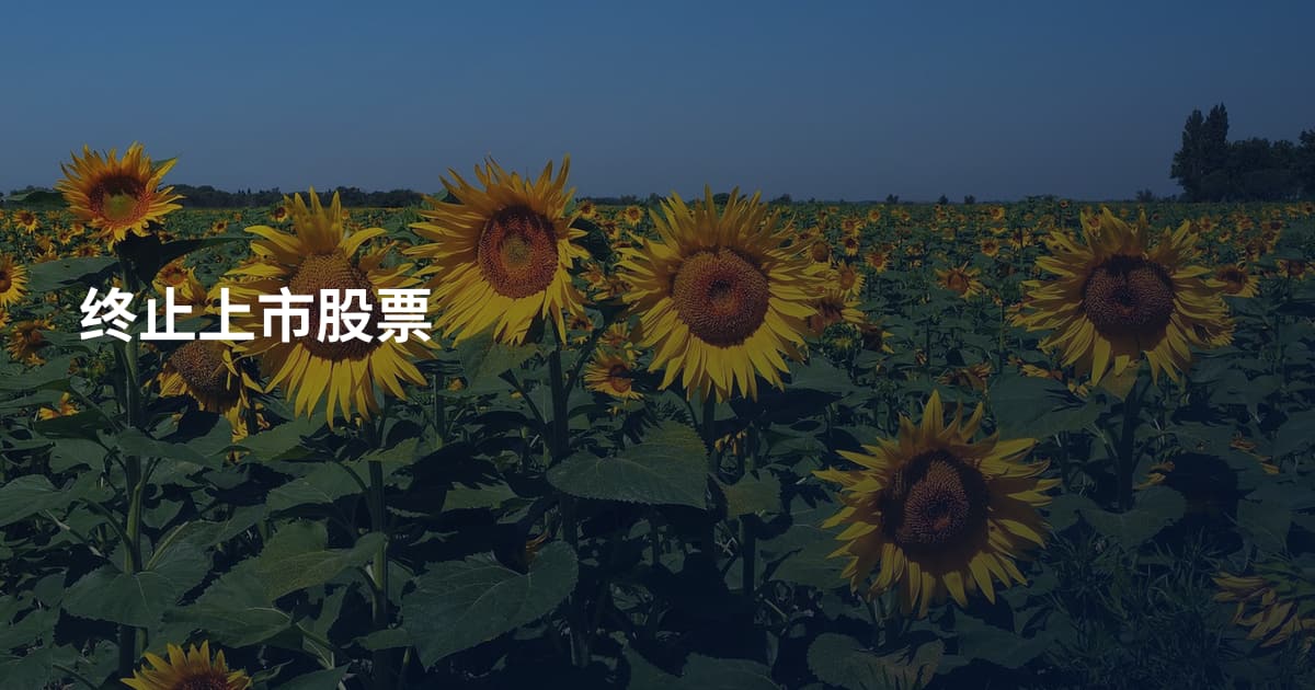 终止上市股票
