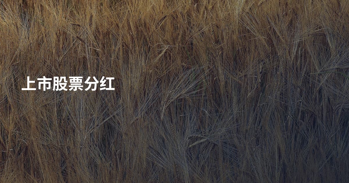 上市股票分红