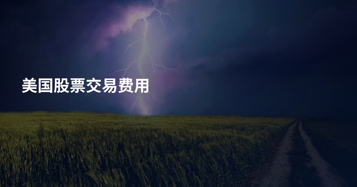 美国股票交易费用