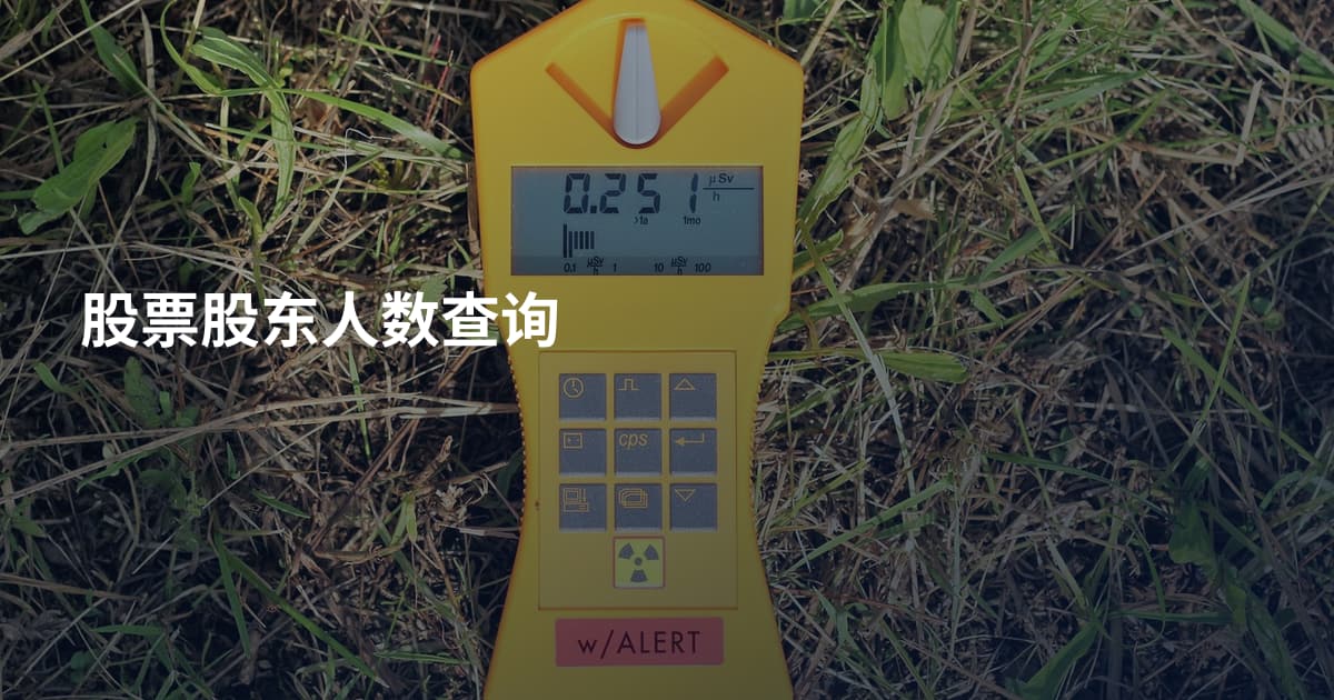 股票股东人数查询