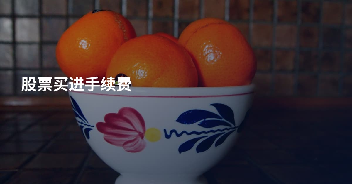 股票买进手续费