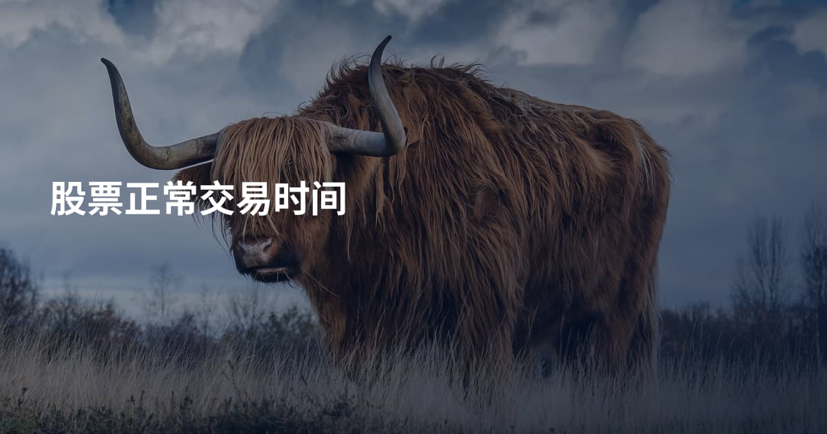 股票正常交易时间