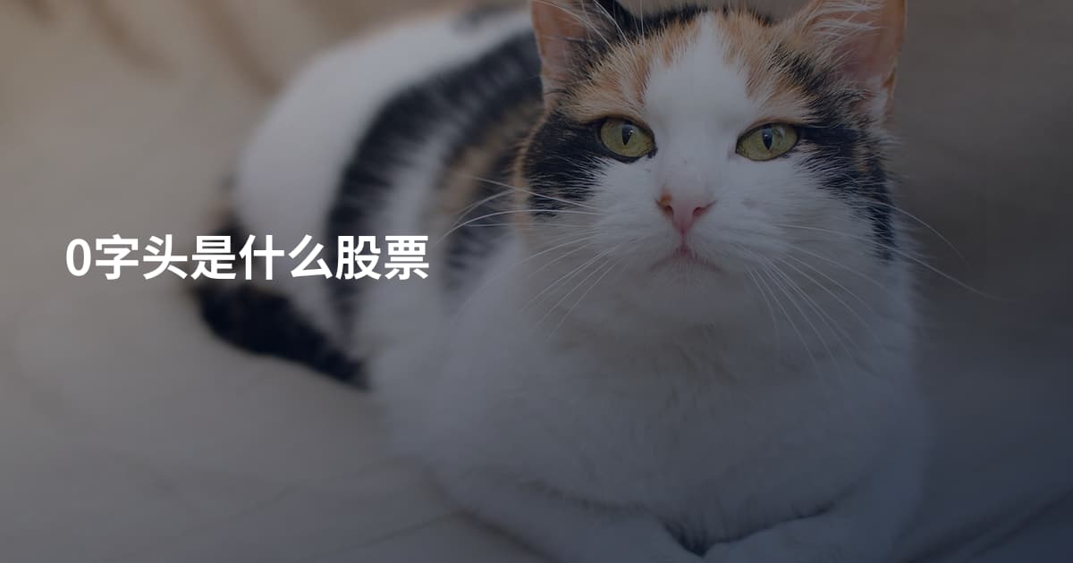 0字头是什么股票
