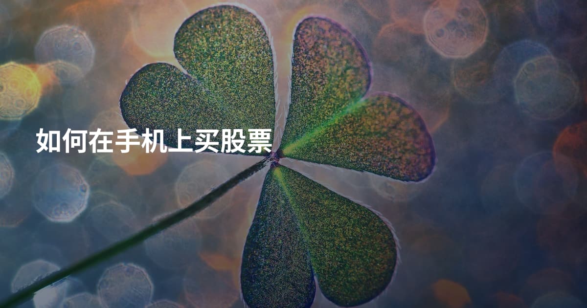 如何在手机上买股票
