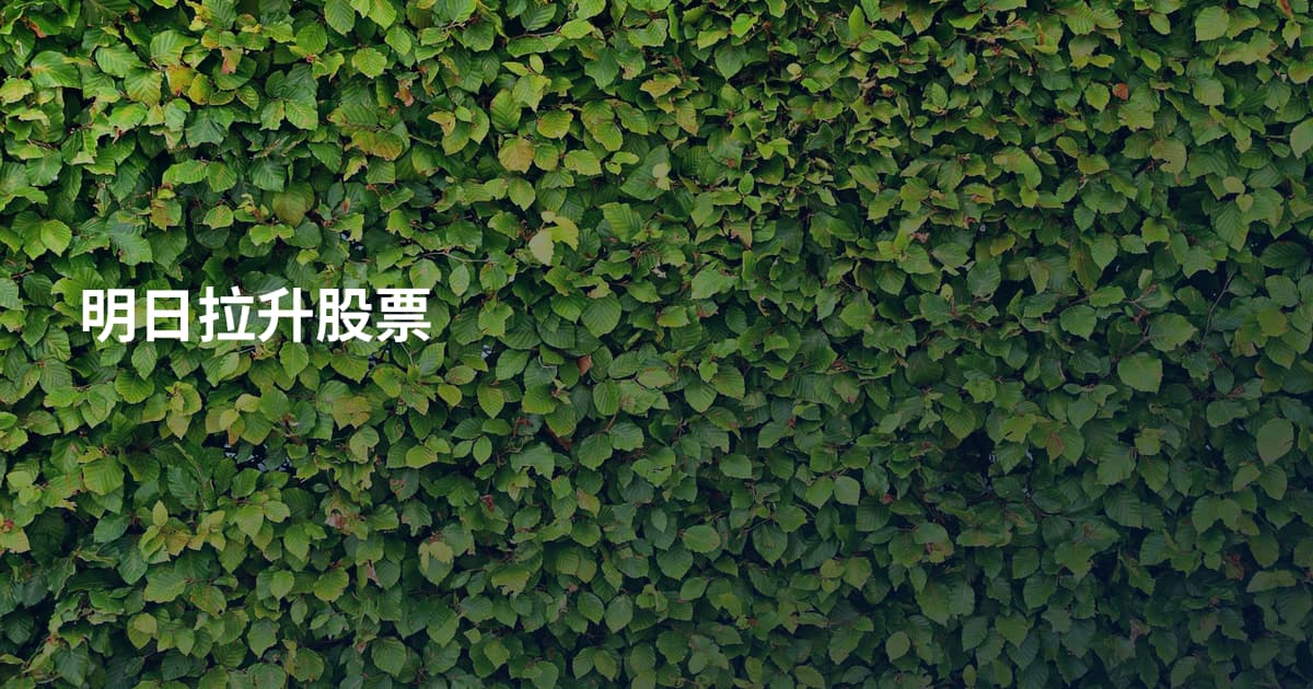 明日拉升股票