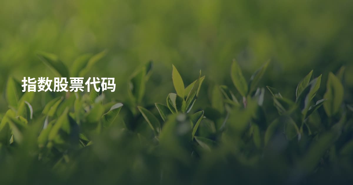 指数股票代码