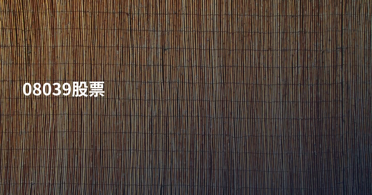 08039股票