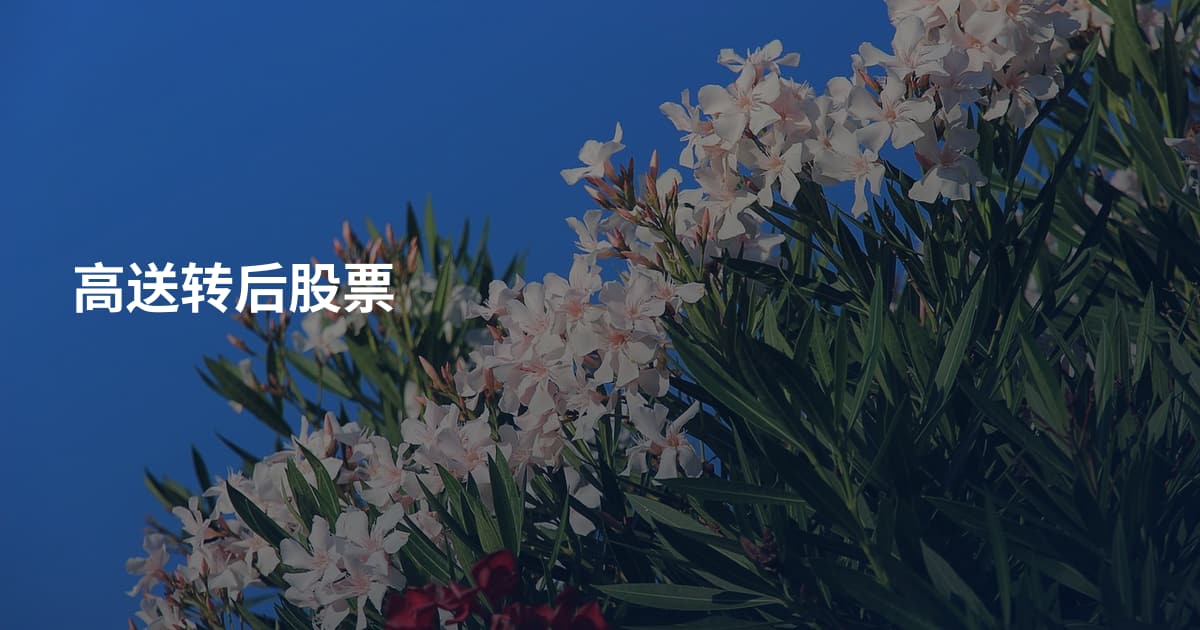 高送转后股票