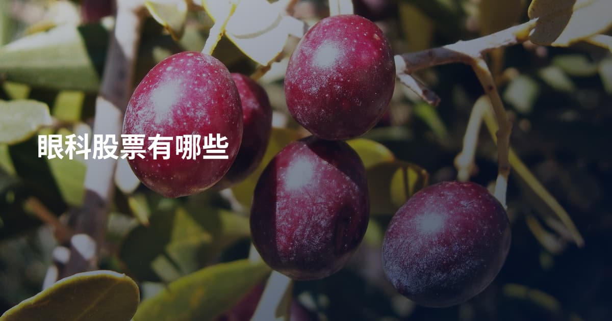 眼科股票有哪些