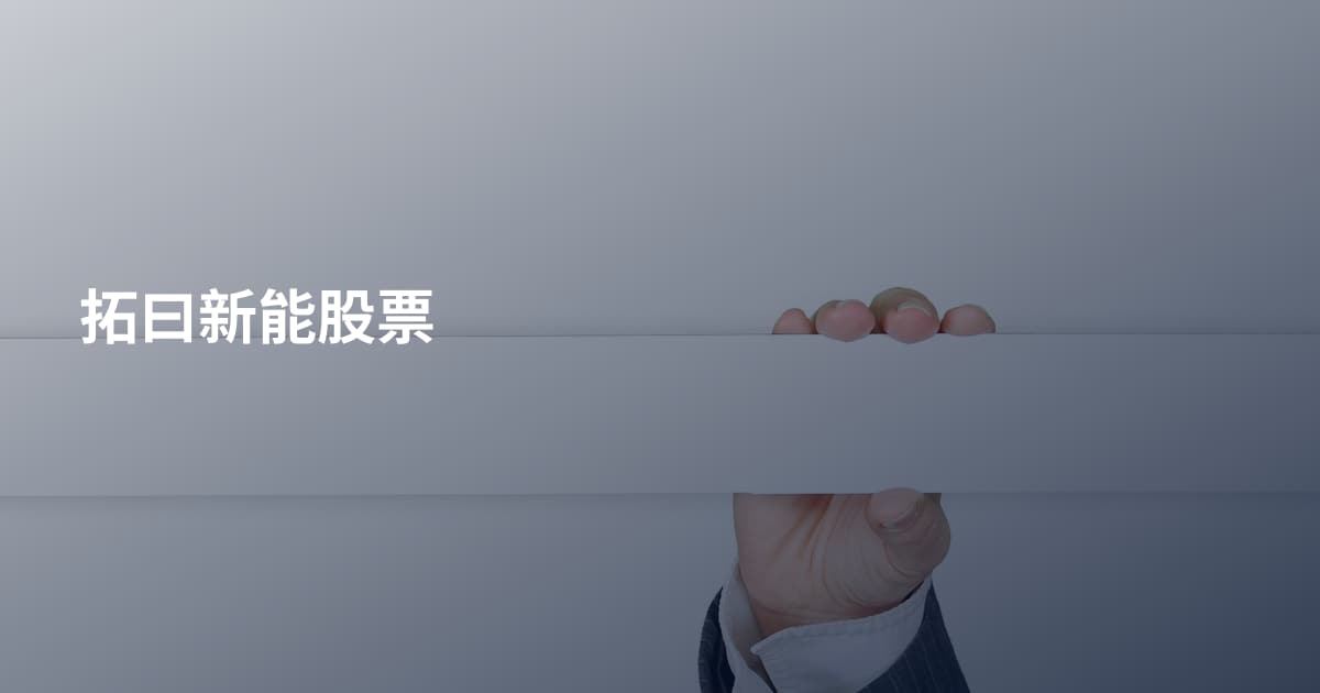 拓曰新能股票