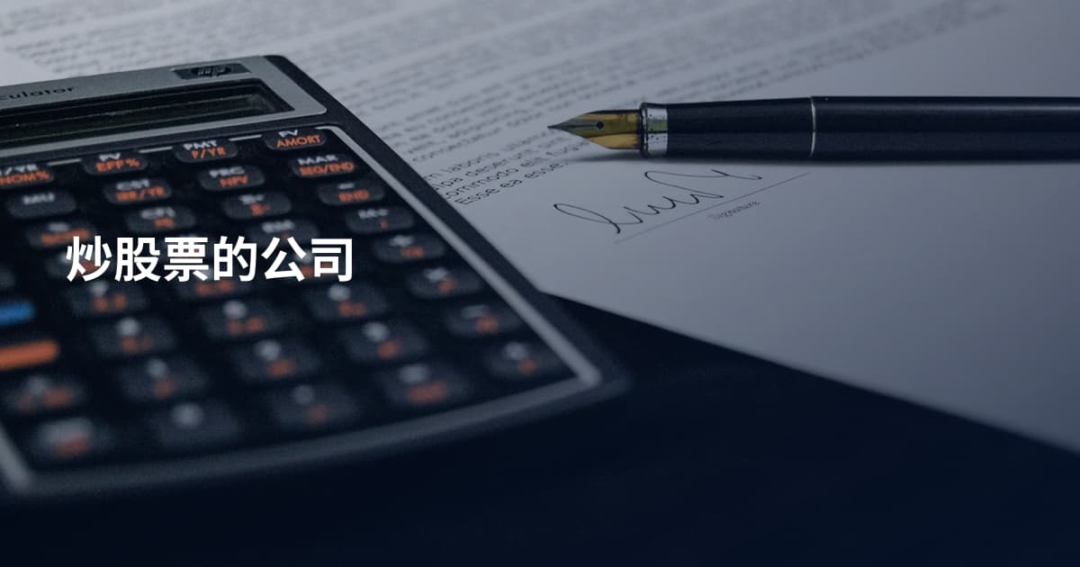 炒股票的公司