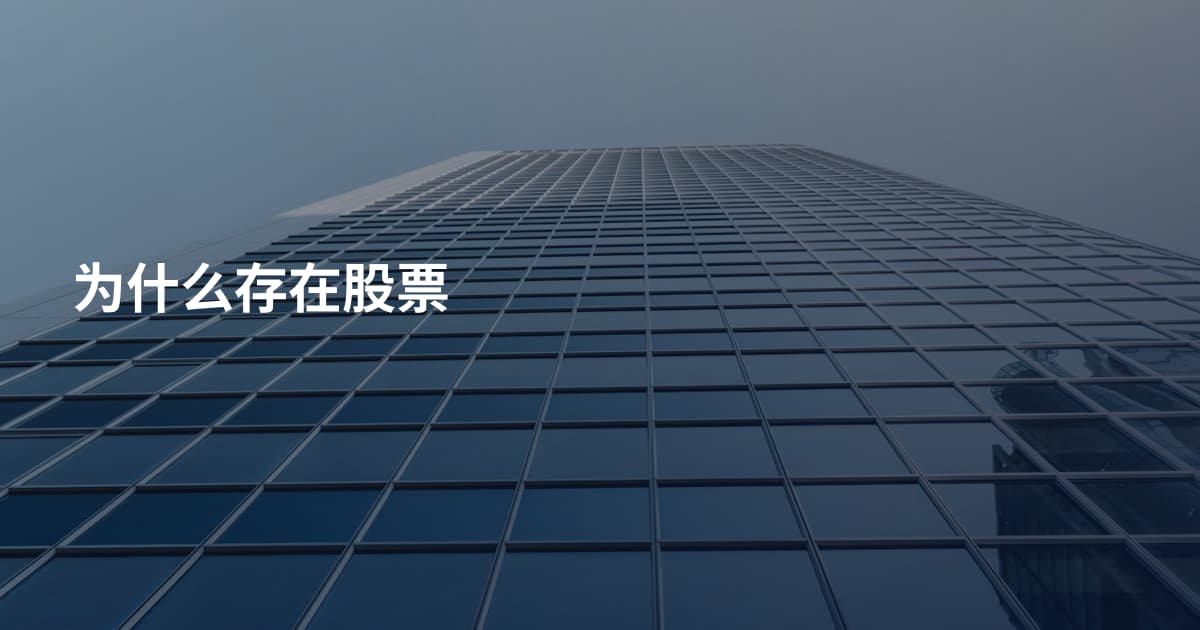 为什么存在股票