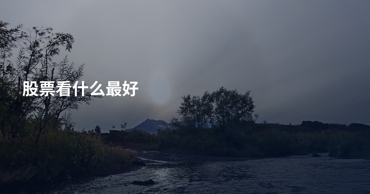 股票看什么最好