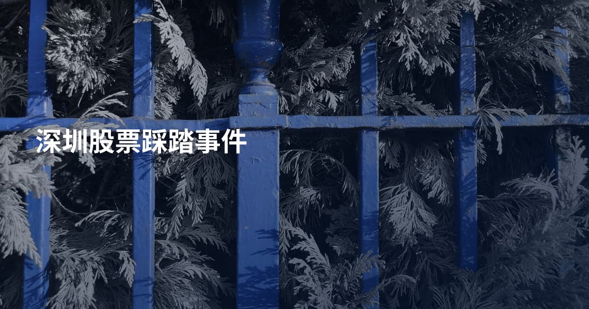 深圳股票踩踏事件