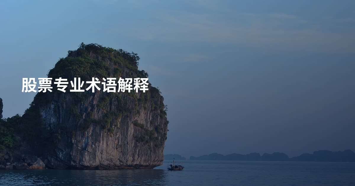 股票专业术语解释