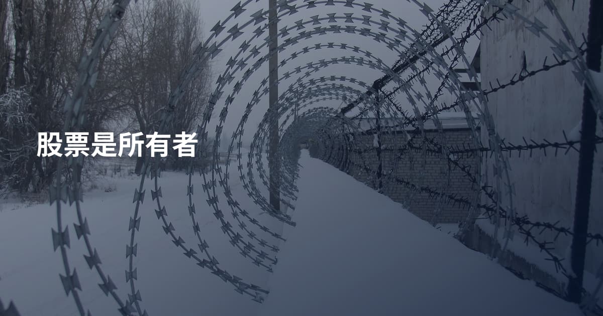 股票是所有者