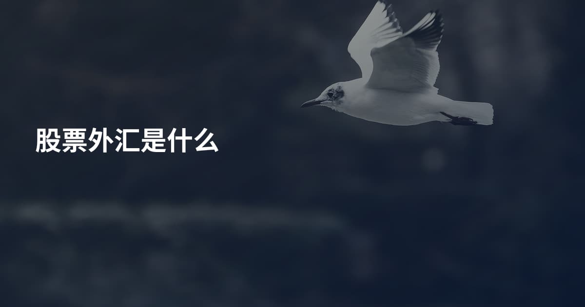 股票外汇是什么