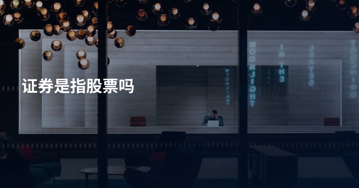 证券是指股票吗