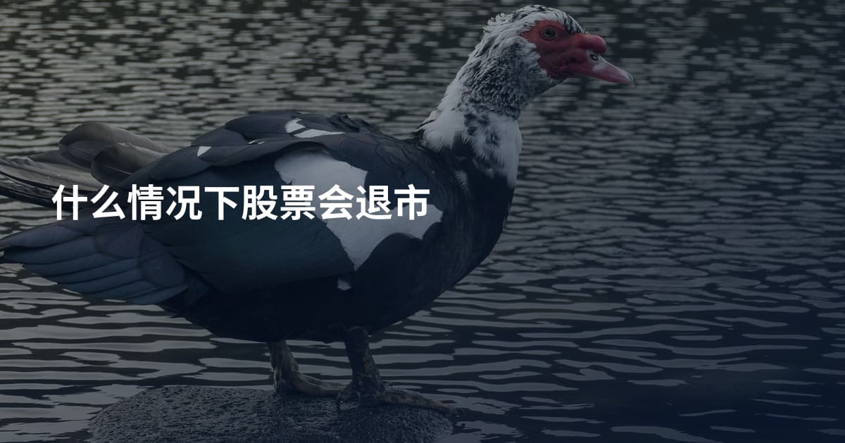 什么情况下股票会退市