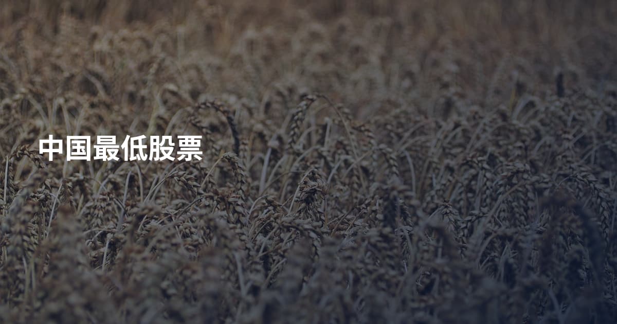 中国最低股票
