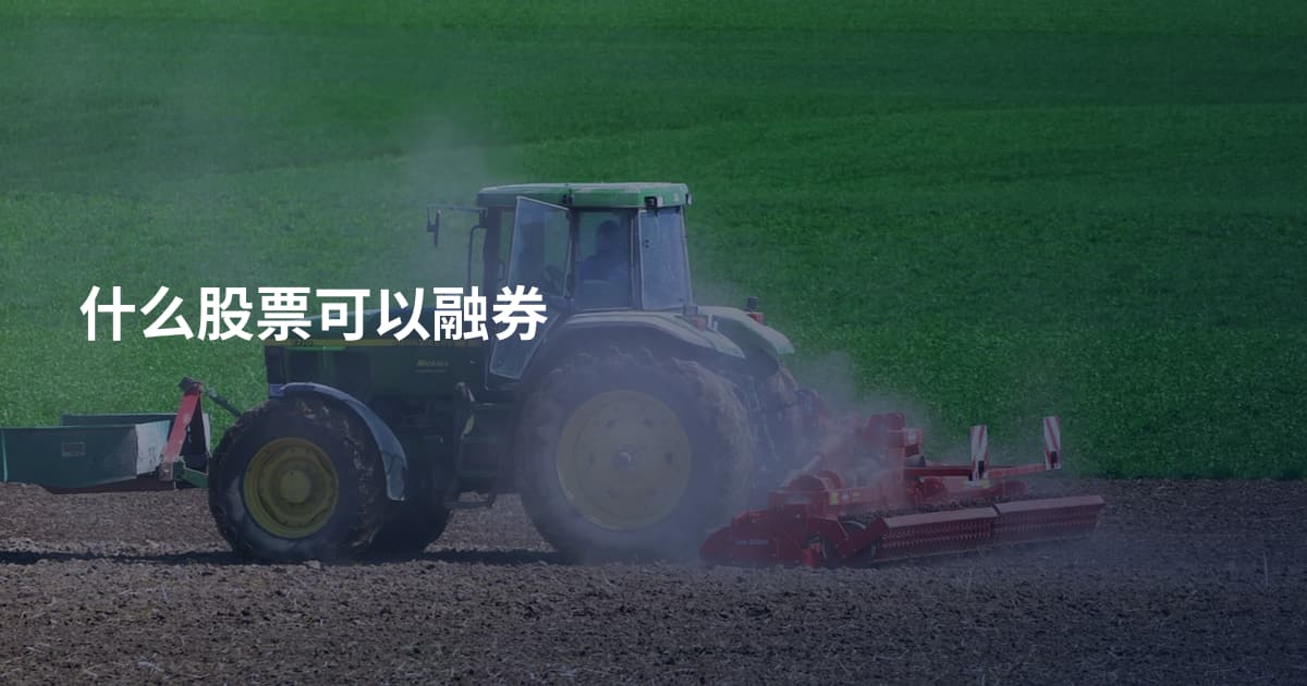 什么股票可以融券