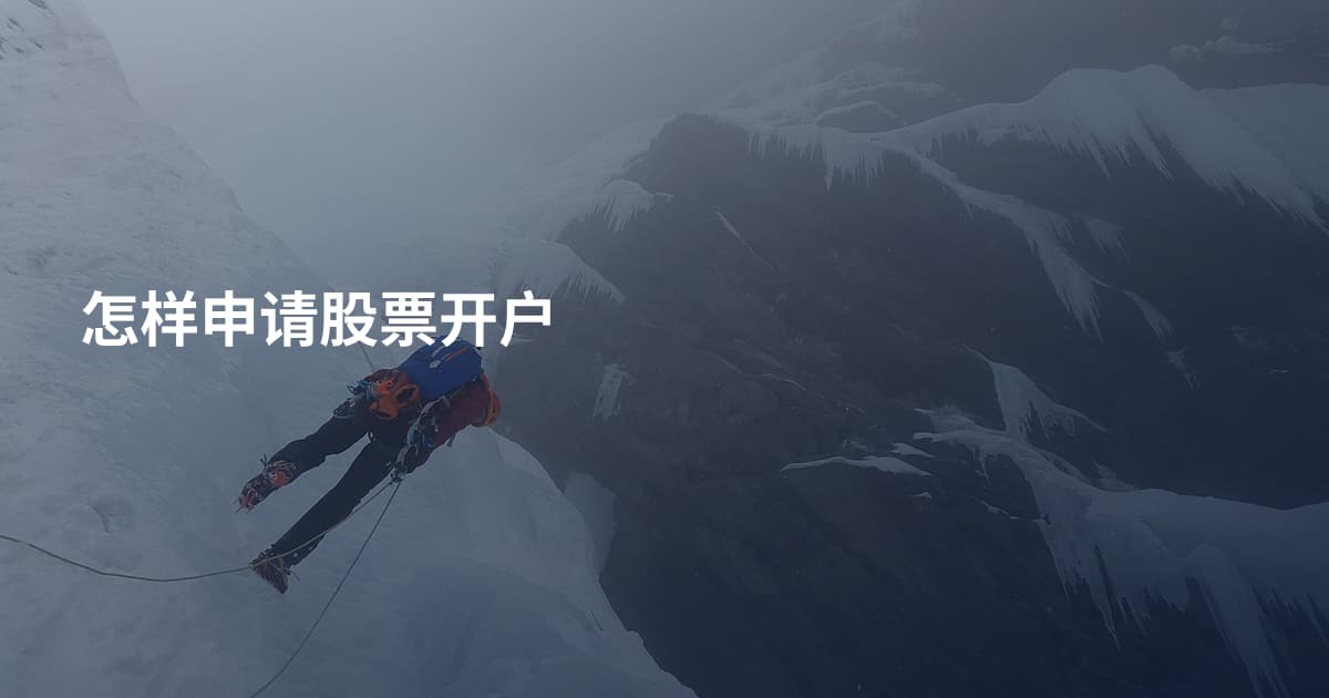 怎样申请股票开户