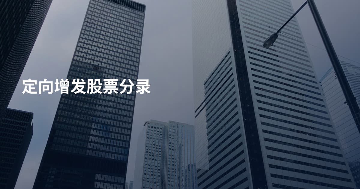 定向增发股票分录