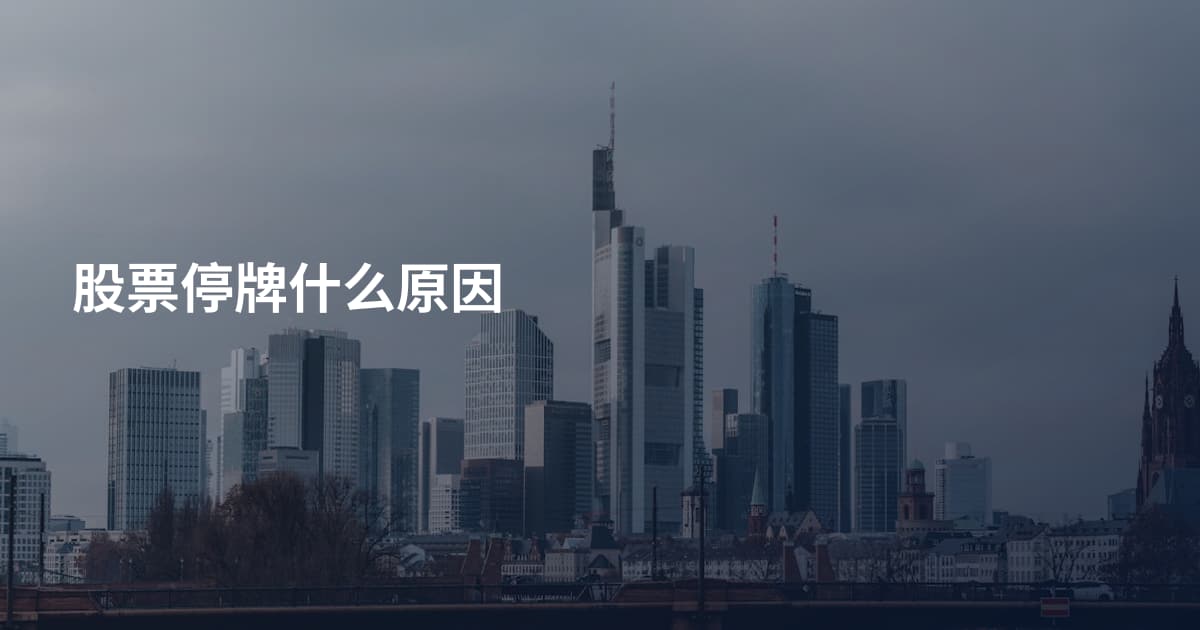 股票停牌什么原因