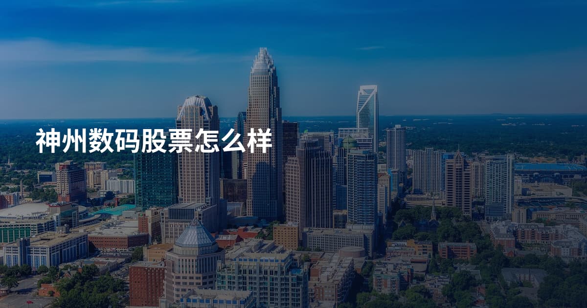 神州数码股票怎么样