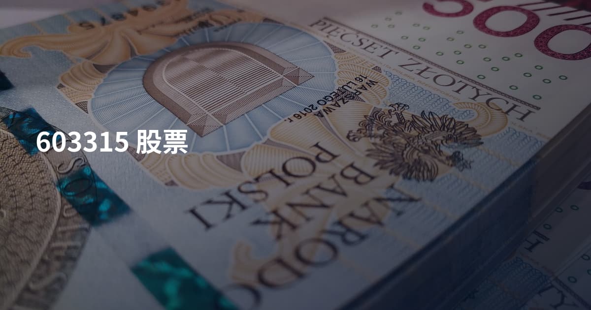 603315 股票