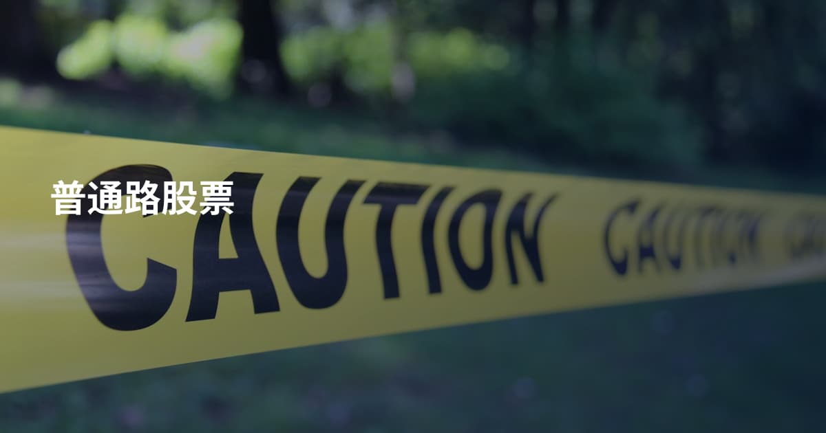 普通路股票