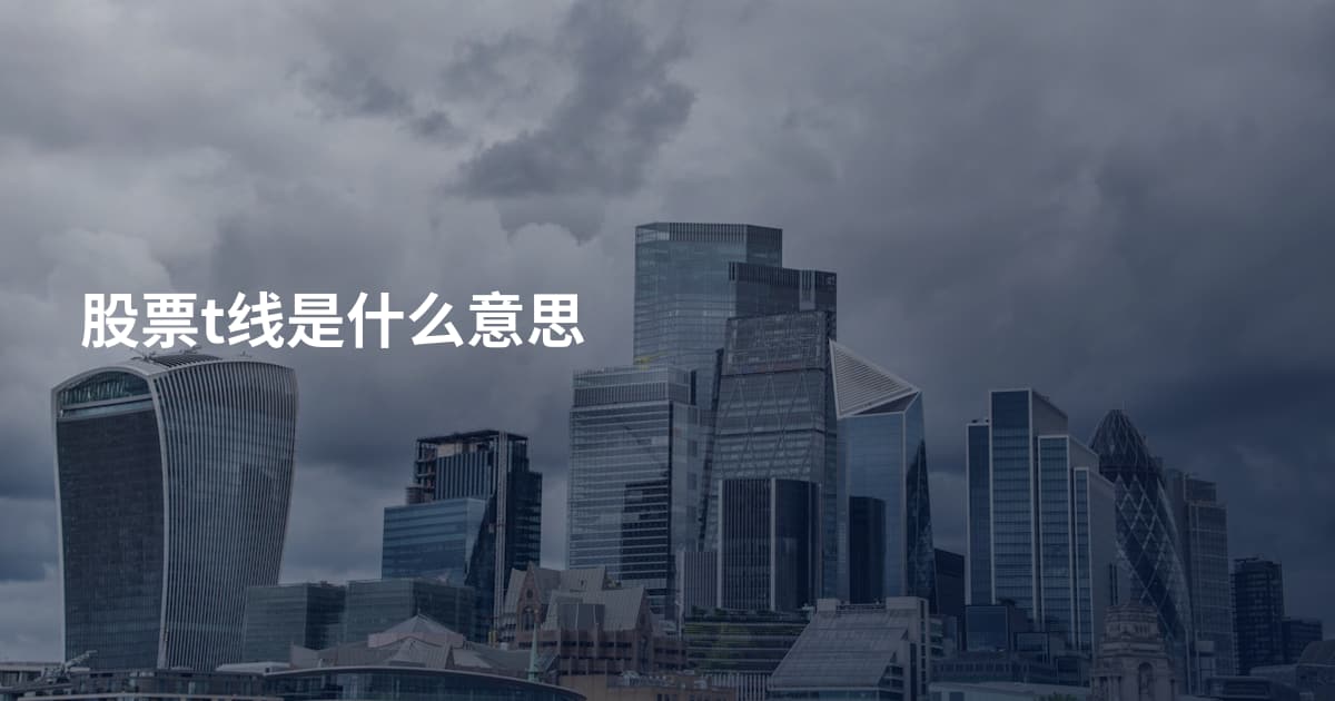 股票t线是什么意思