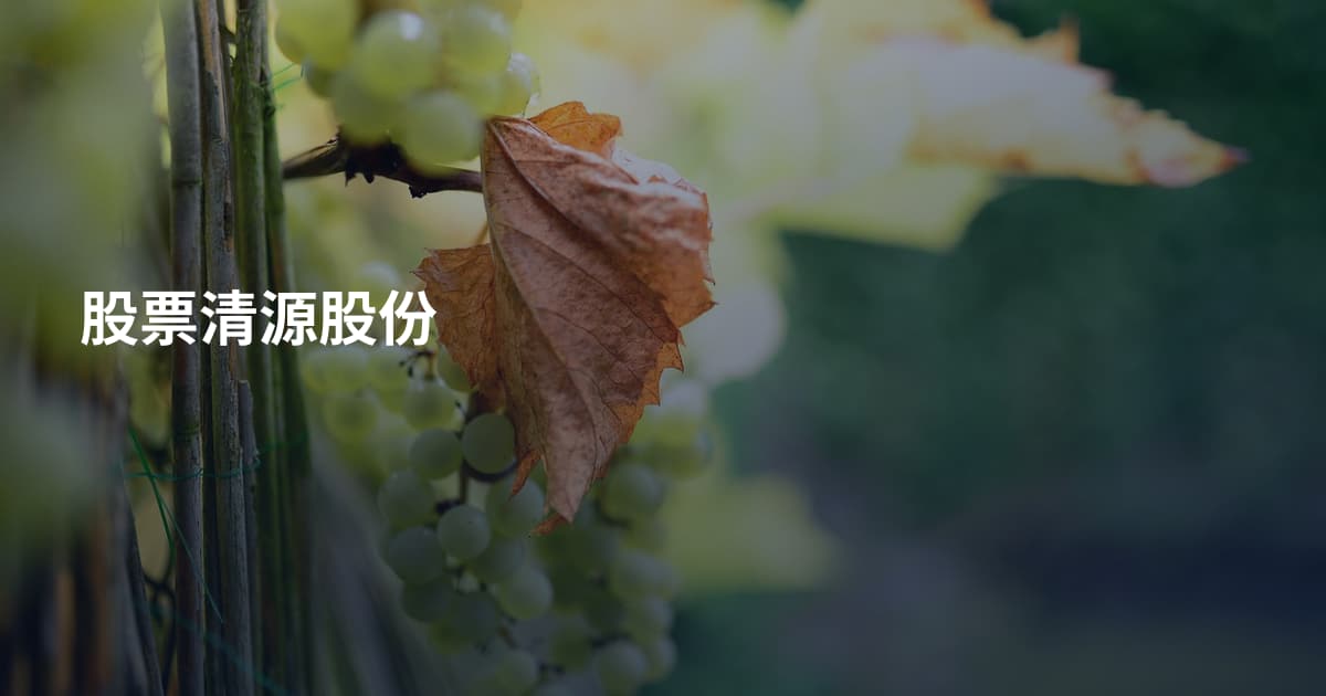 股票清源股份