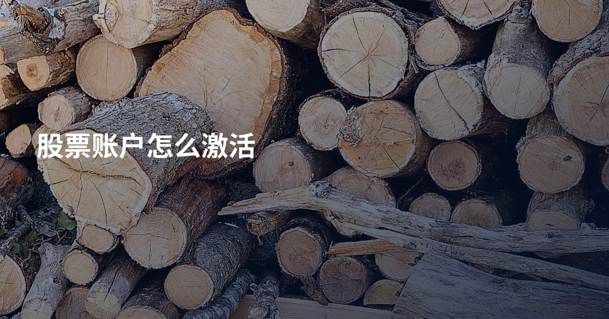 股票账户怎么激活