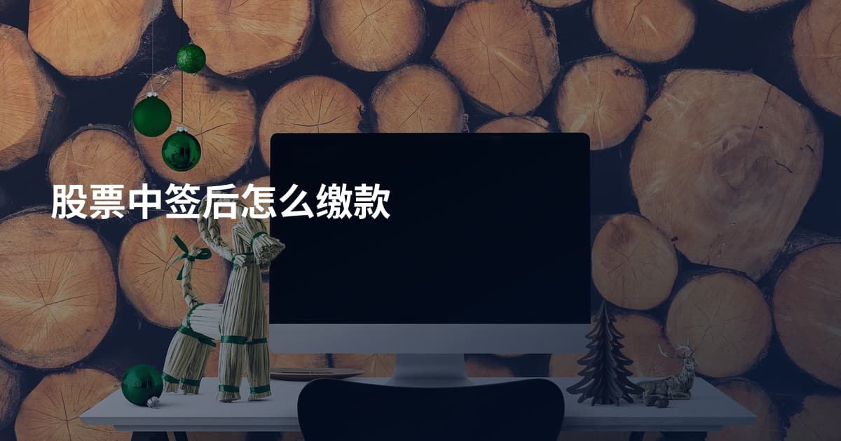 股票中签后怎么缴款