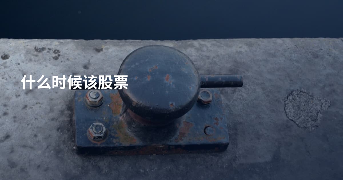 什么时候该股票