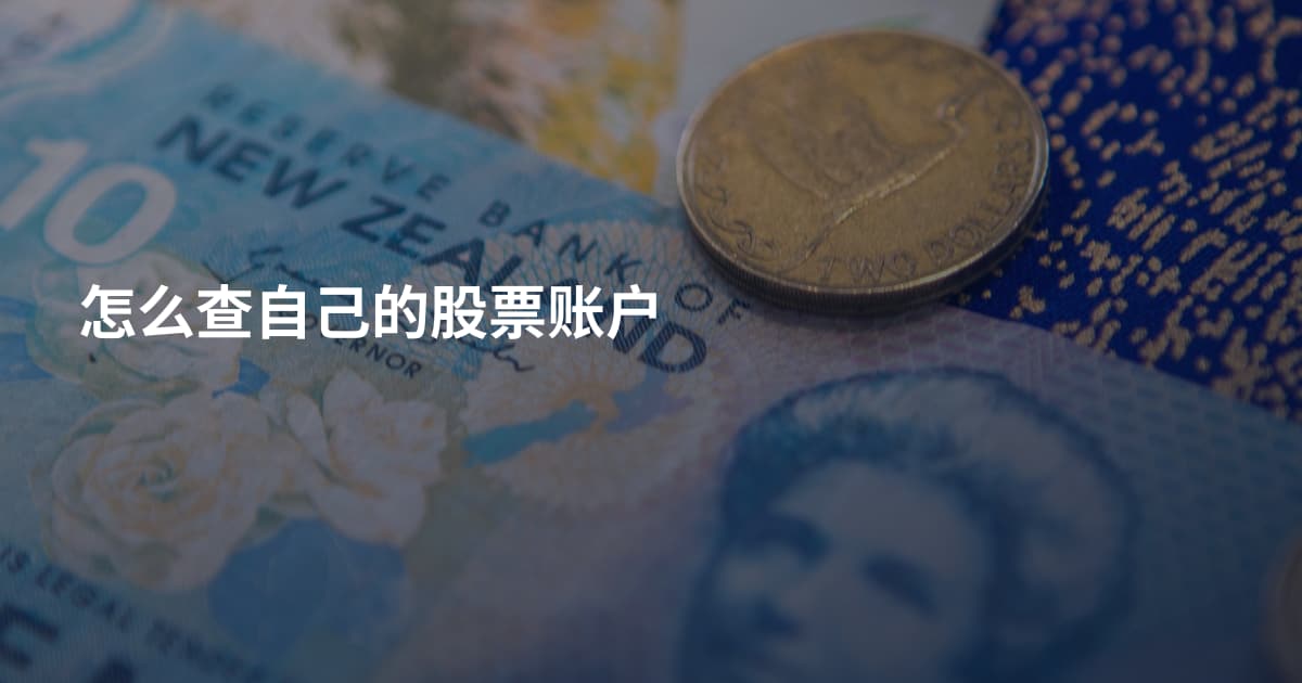 怎么查自己的股票账户