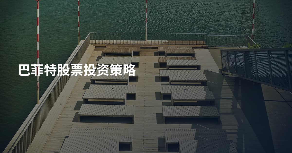巴菲特股票投资策略