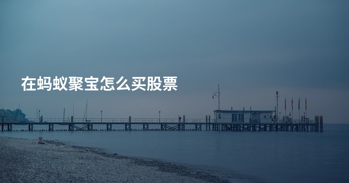在蚂蚁聚宝怎么买股票