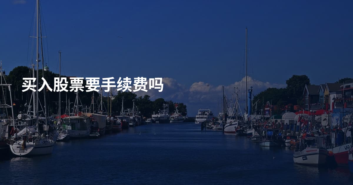 买入股票要手续费吗