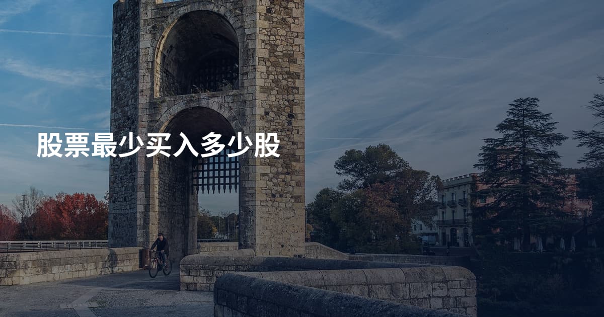 股票最少买入多少股