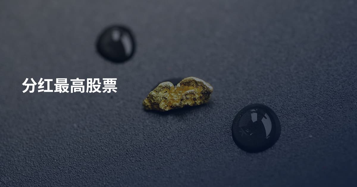 分红最高股票