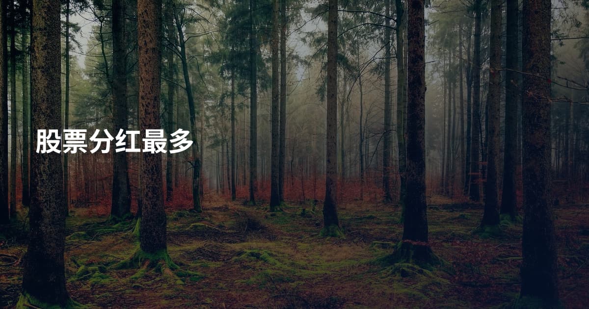 股票分红最多