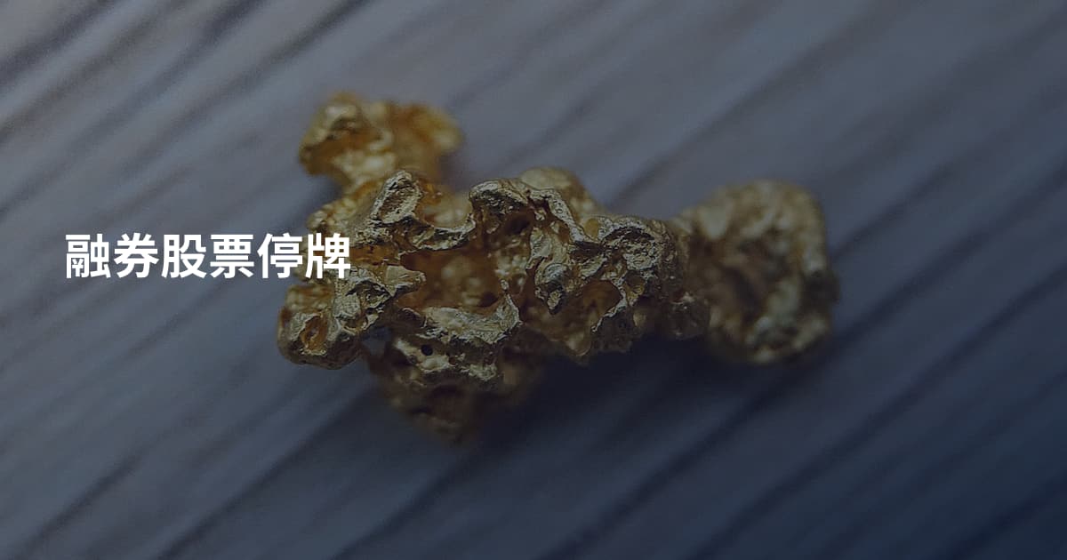 融券股票停牌