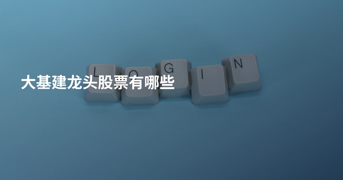 大基建龙头股票有哪些