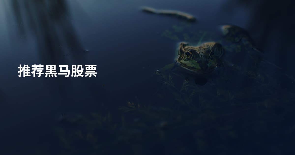 推荐黑马股票